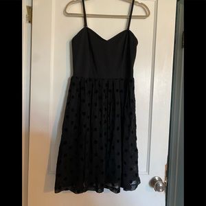 Free People Black Polka Dot Dress L